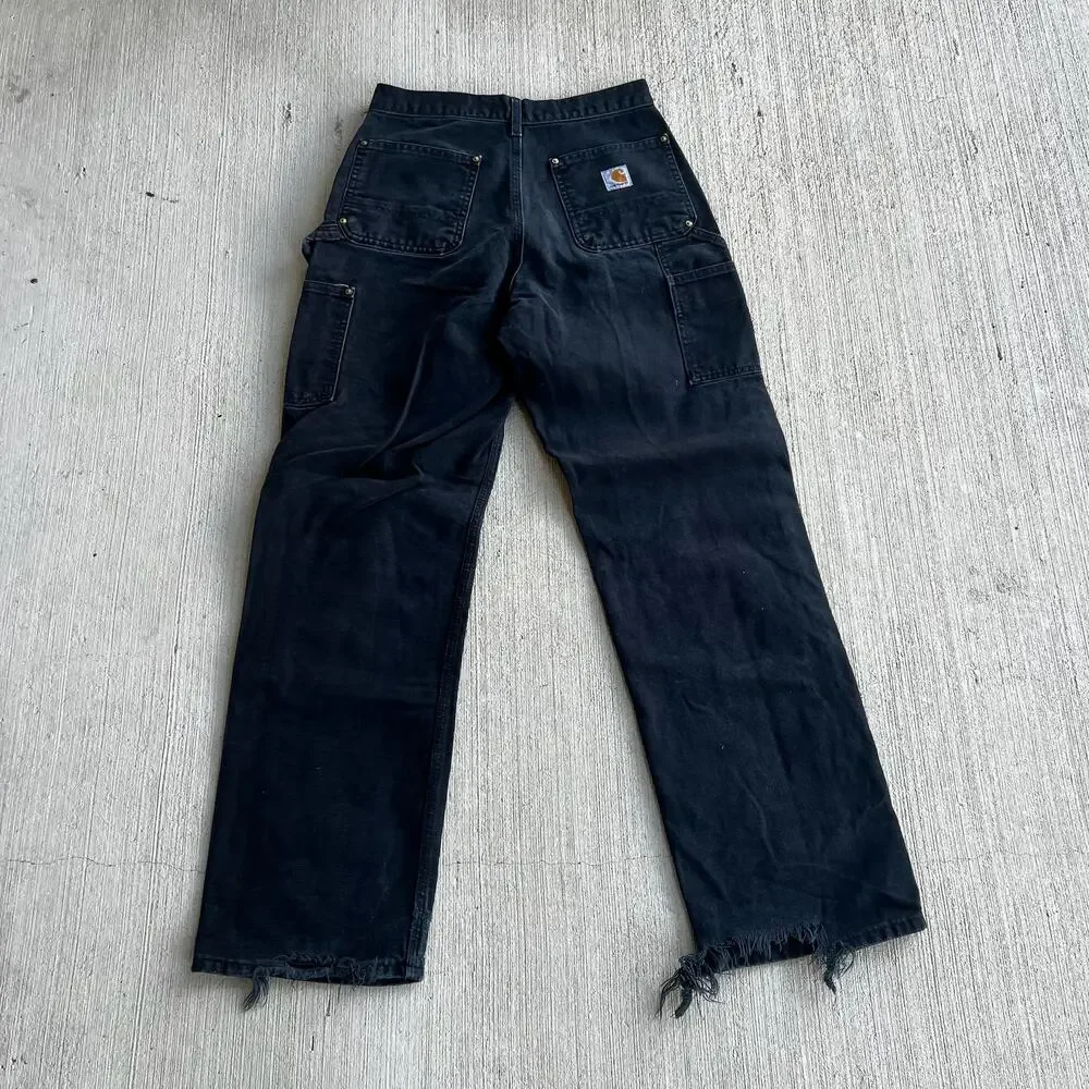 Carhartt faded black double knee work wear carpenter pants